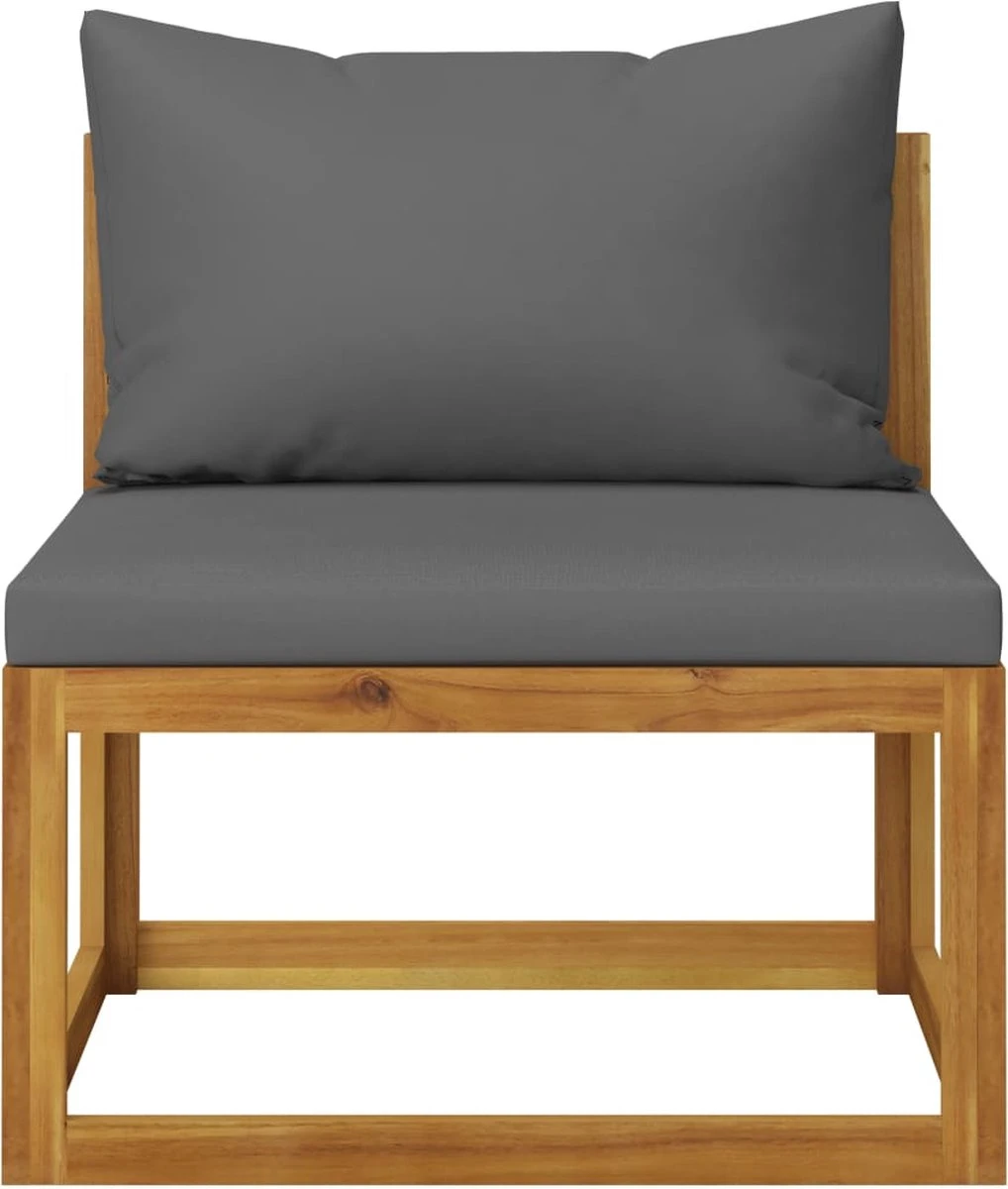 Decoways - 7-delige Loungeset Met Kussens Massief Acaciahout - Afbeelding 11