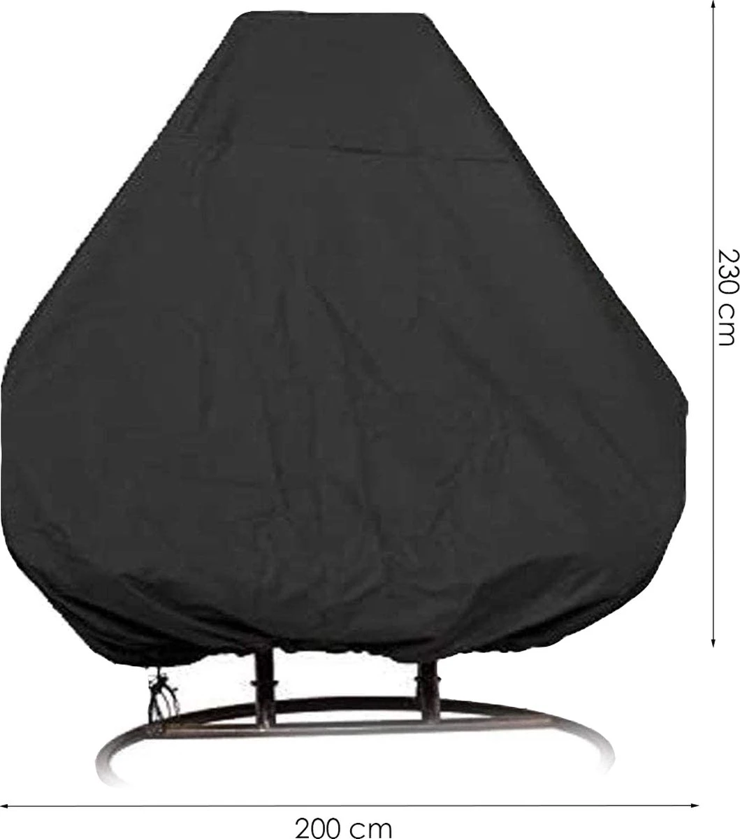 Egg Swing Beschermhoes - 2-Persoons Hangstoel - Beschermhoes Hangstoel Egg - Waterproof - Universeel Model - Afbeelding 2