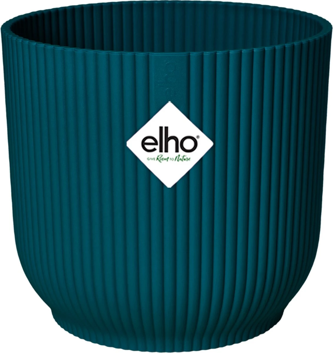 Elho Vibes Fold Rond Wielen 35 - Bloempot Voor Binnen - Ø 34.9 X H 32.4 Cm - Diepblauw