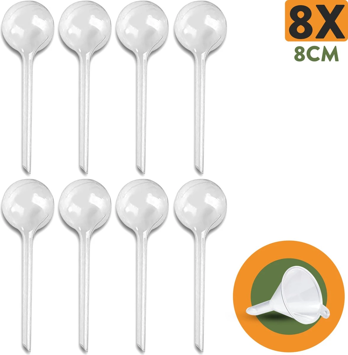 STFF & Co® Waterdruppelaar Voor Planten – Irrigatiesysteem Automatisch Watergeefsysteem – Waterbollen Voor Planten – Bewateringssysteem – 8 Stuks - 8cm