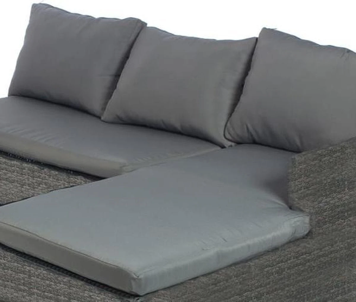 MaxxGarden Loungeset – Rattan Hoekset - 4 Persoons - Incl. Salontafel - Grijs - Afbeelding 3