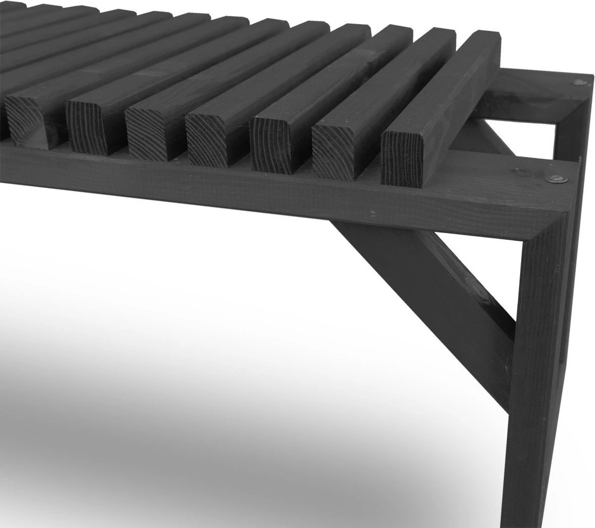 Tuinbank Design 2023 - 150CM - Grenen Hout - Zwart - Afbeelding 2