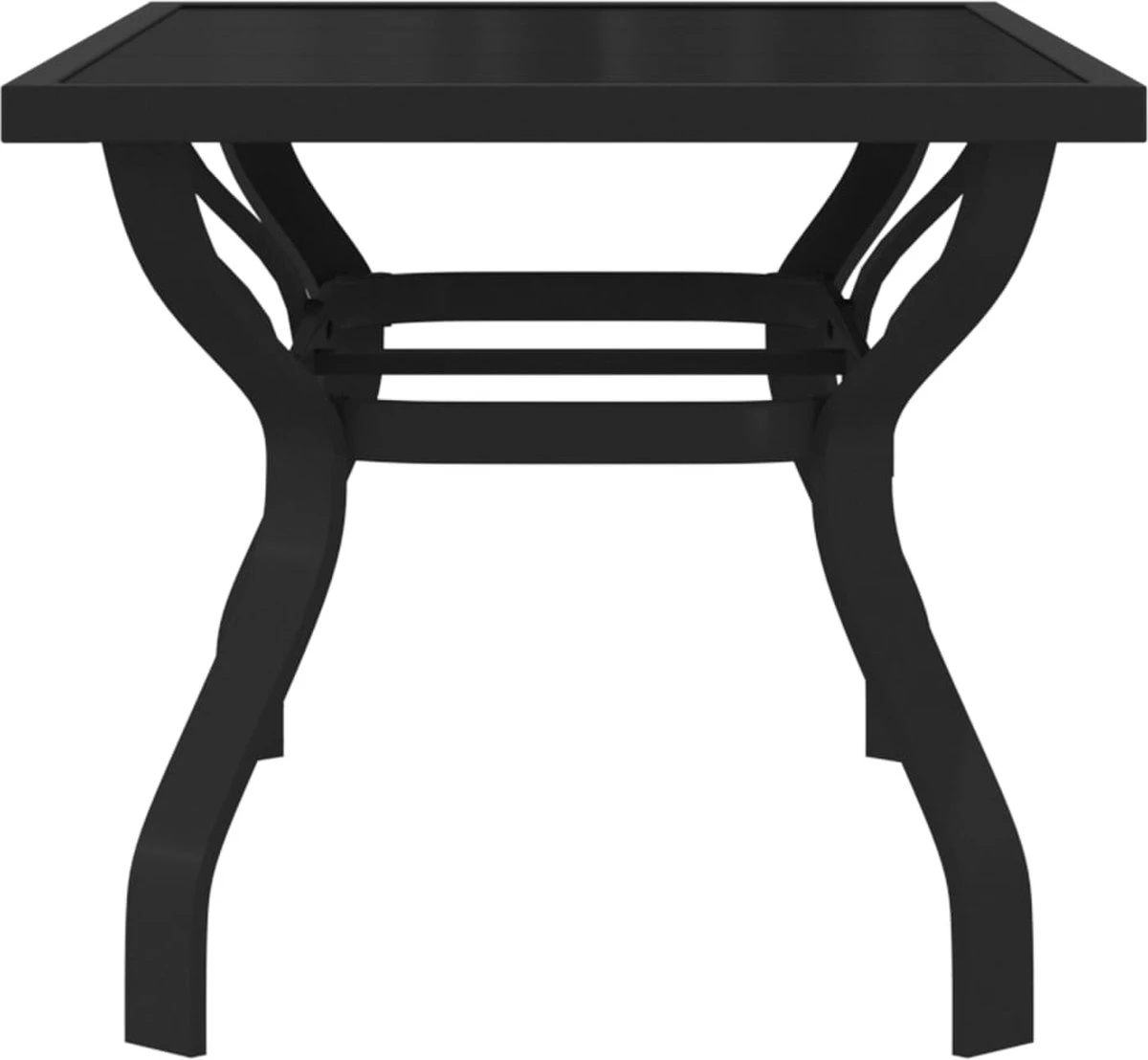 Prolenta Premium - Tuintafel 140x70x70 Cm Staal En Glas Zwart - Afbeelding 5