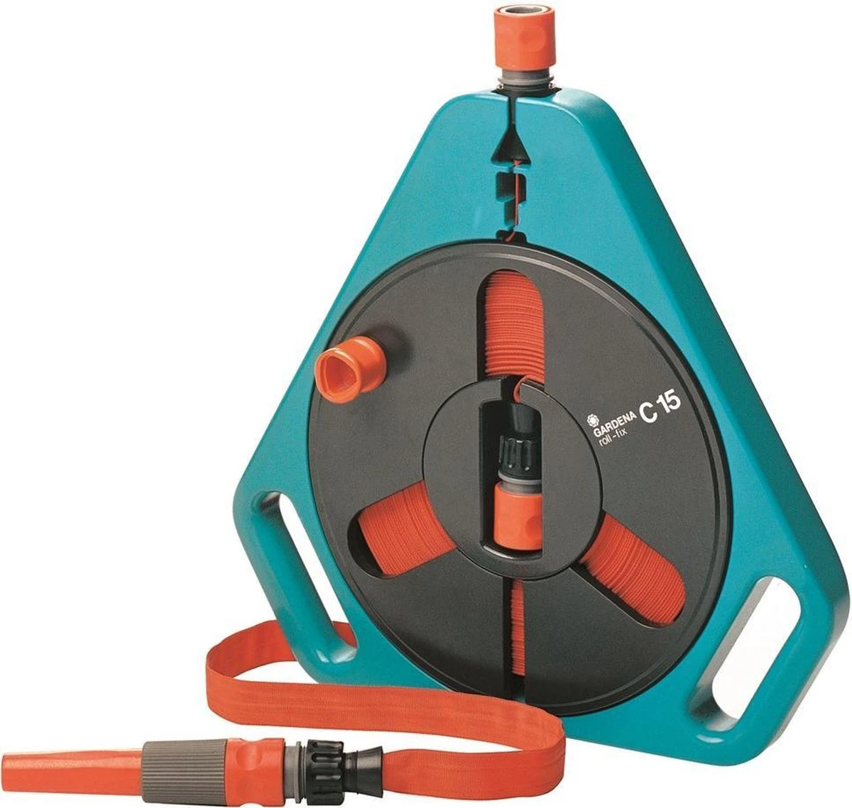 GARDENA Classic Draagcassette Roll-fix C15 Compleet - Inclusief 15 Meter Compact Slang - Afbeelding 9