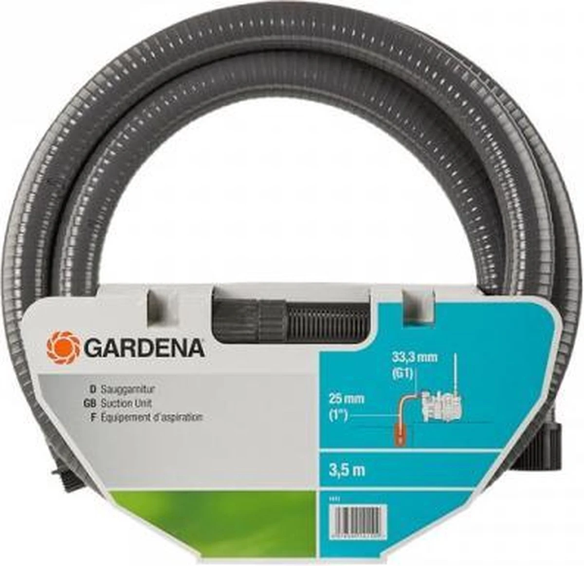 GARDENA Spiraal Aanzuigslang - Waterpomp - 3,5 M X 25 Mm - Afbeelding 6