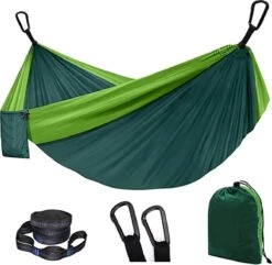 Fuegobird Hangmat Dubbele En Enkele Draagbare Hangmat Met Boomtouwen, Lichtgewicht Nylon Parachute-hangmatten Camping