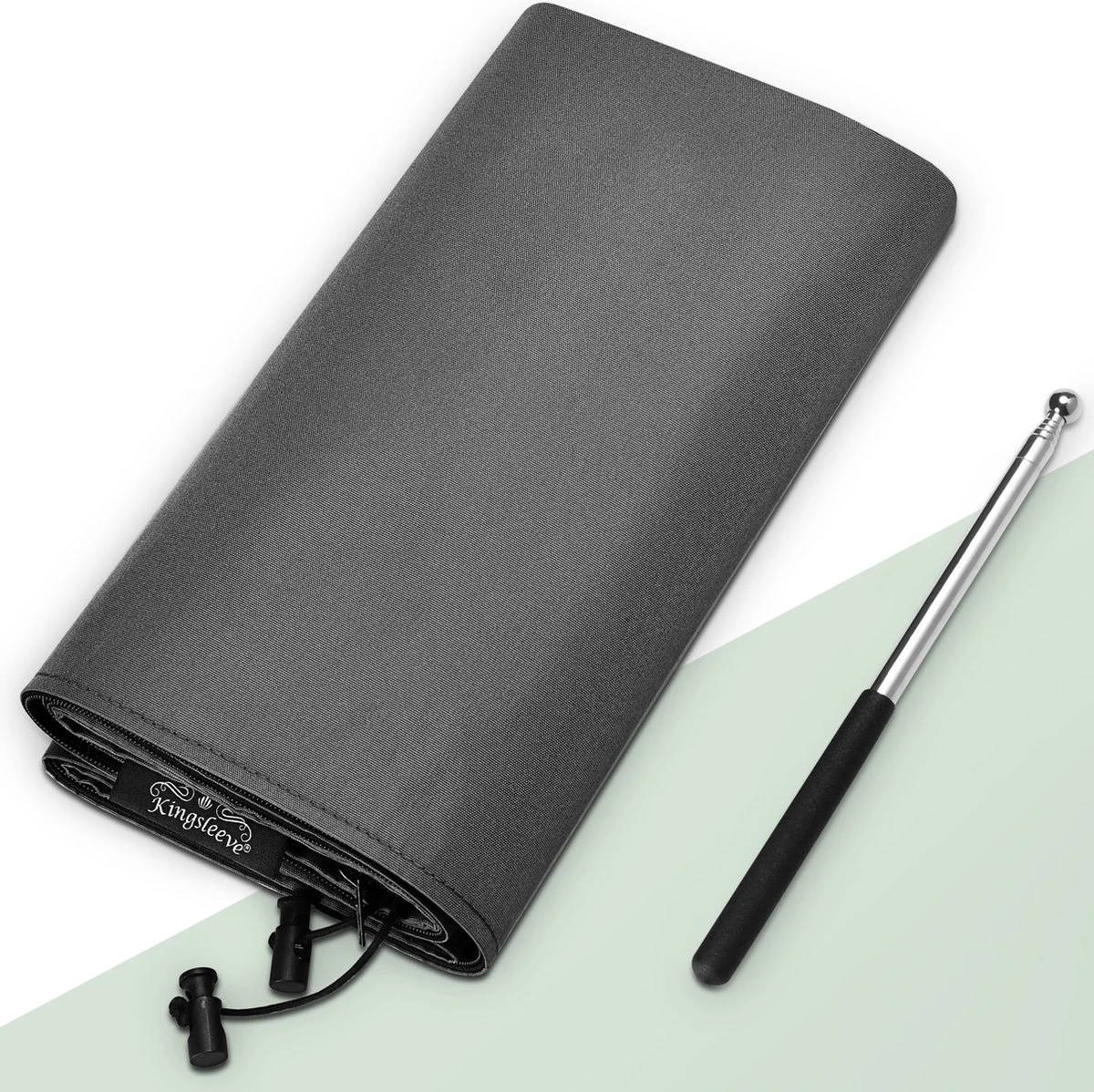 Kingsleeve Parasolhoes Tot Ø 330cm - Weerbestendig Robuust - Grijs - Afbeelding 11