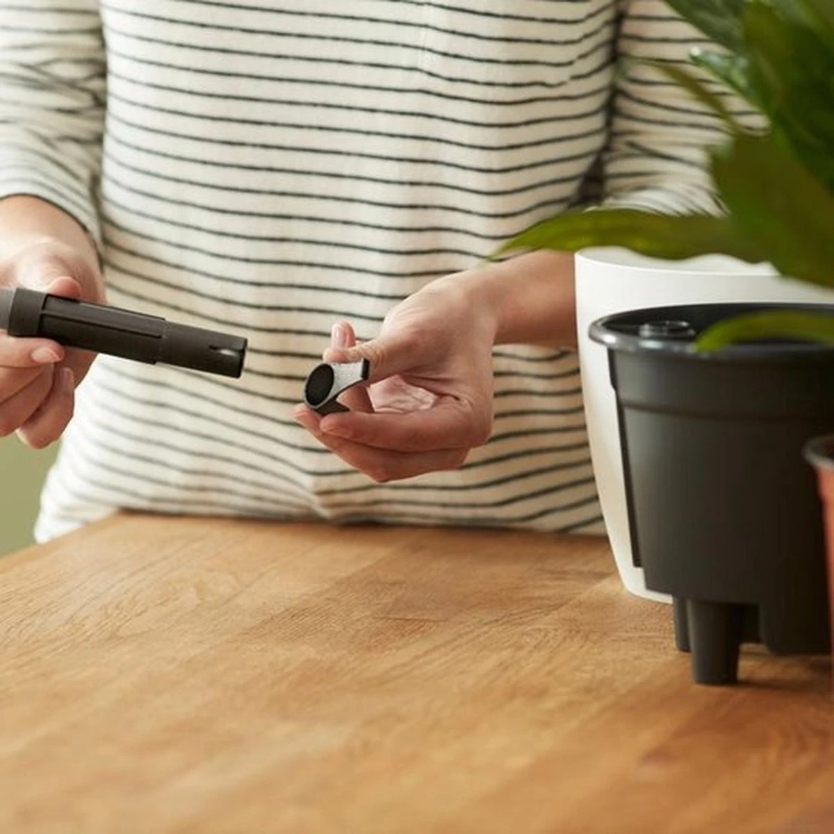 Elho Self-watering Insert 24 - Accessoires Voor Binnenaccessoires - Ø 23.7 X H 22.2 Cm - Zwart/Living Black - Afbeelding 4