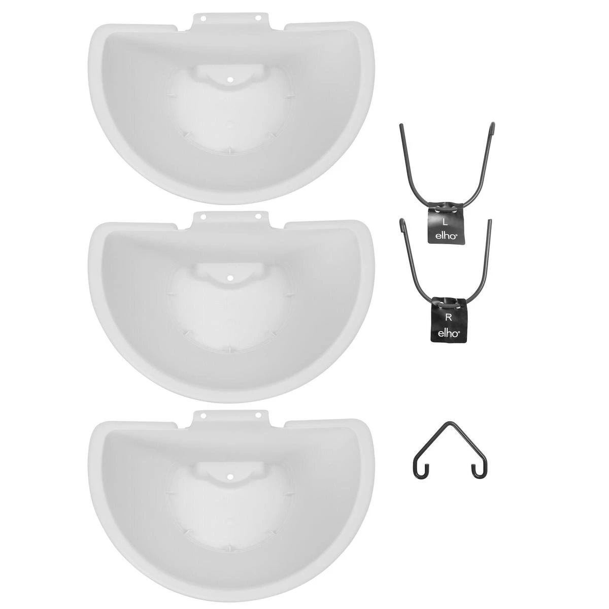 Elho Corsica Vertical Forest 24 - Bloempot Voor Balkonbuiten - Ø 26.7 X H 29.7 Cm - Wit/Wit - Afbeelding 3