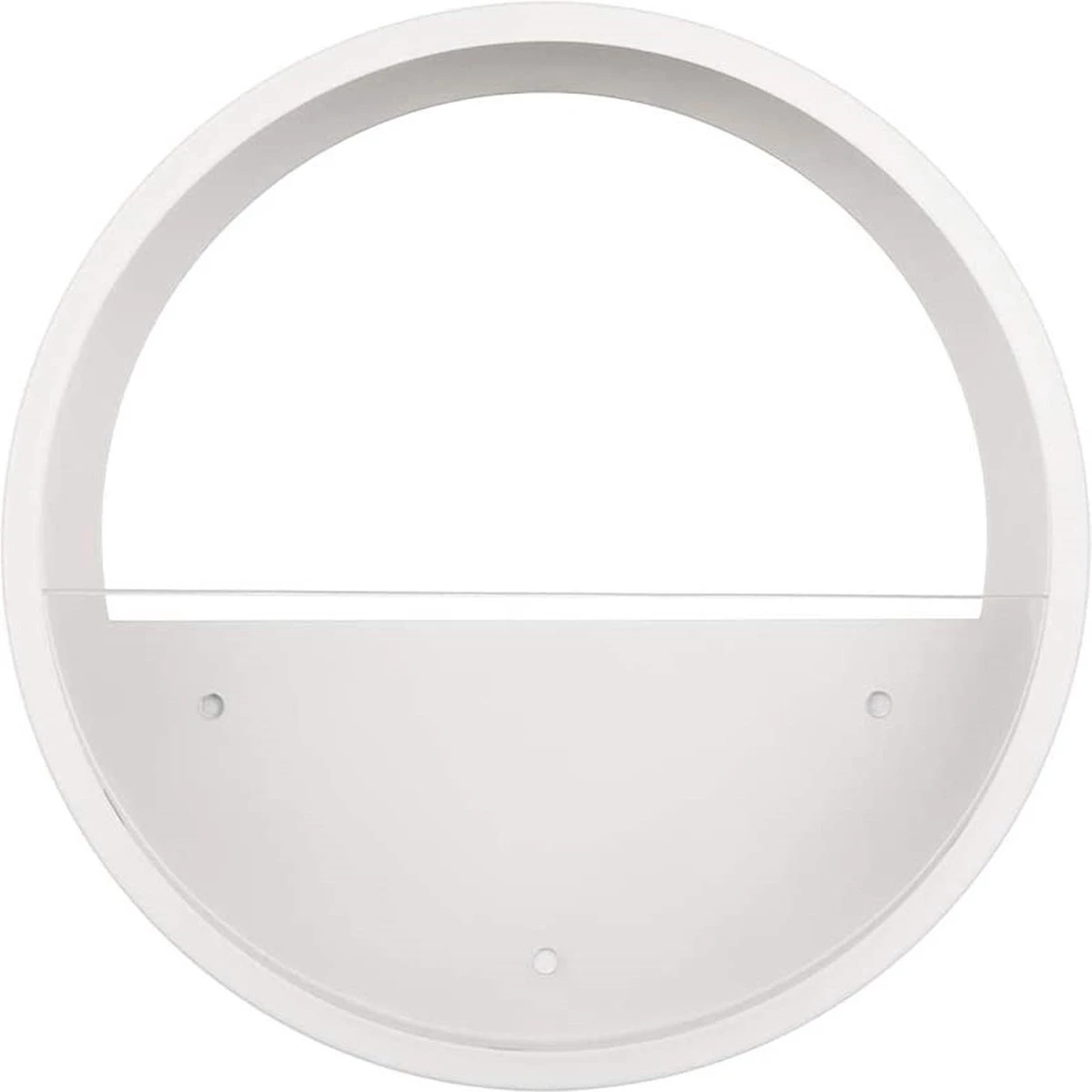 Loodi - Wand Decoratie - Ronde Stijlvolle Muur Plantenbak - Wit - 40x40x7cm - Afbeelding 2