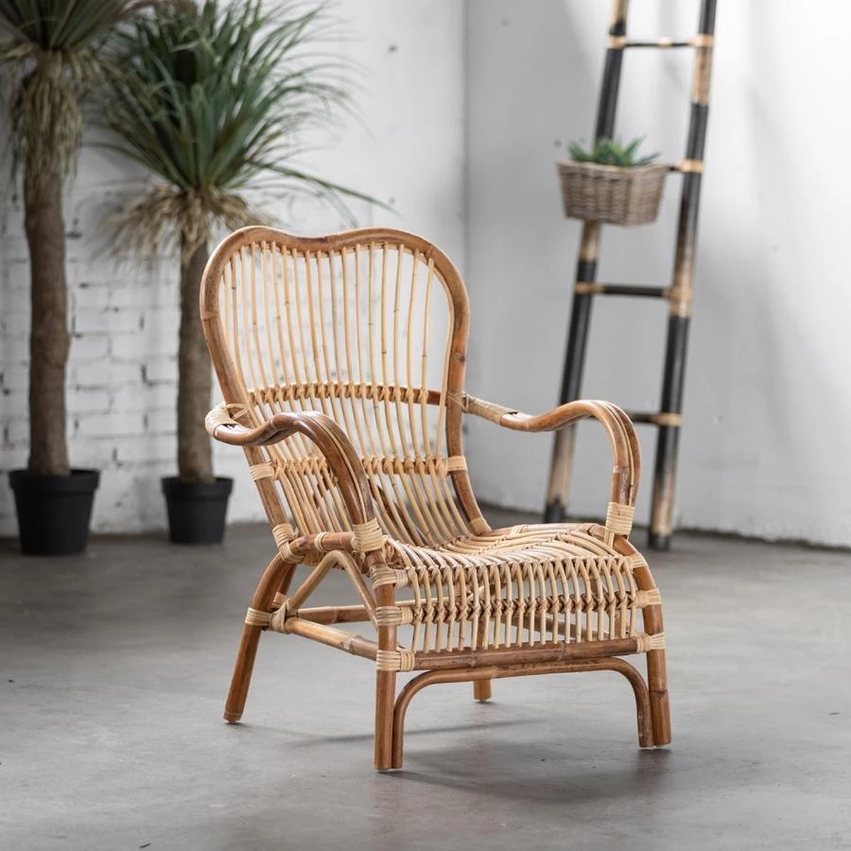 Rotan Stoel Bari Naturel - Afbeelding 3