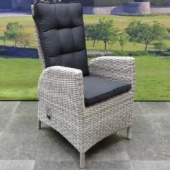 Menorca Dining Tuinstoel Verstelbaar Wit Grijs