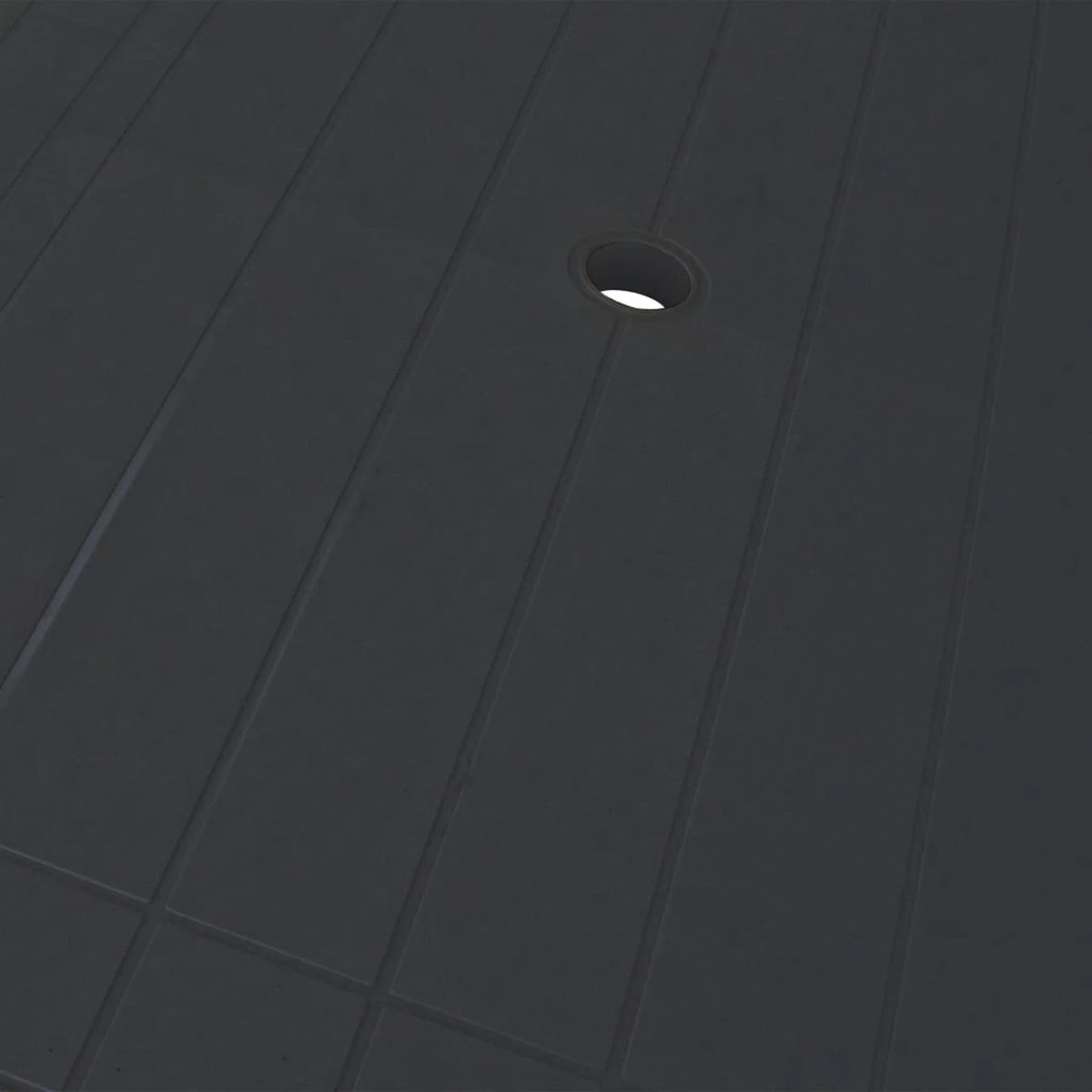 VidaXL Tuintafel 126x76x72 Cm Kunststof Antraciet - Afbeelding 4