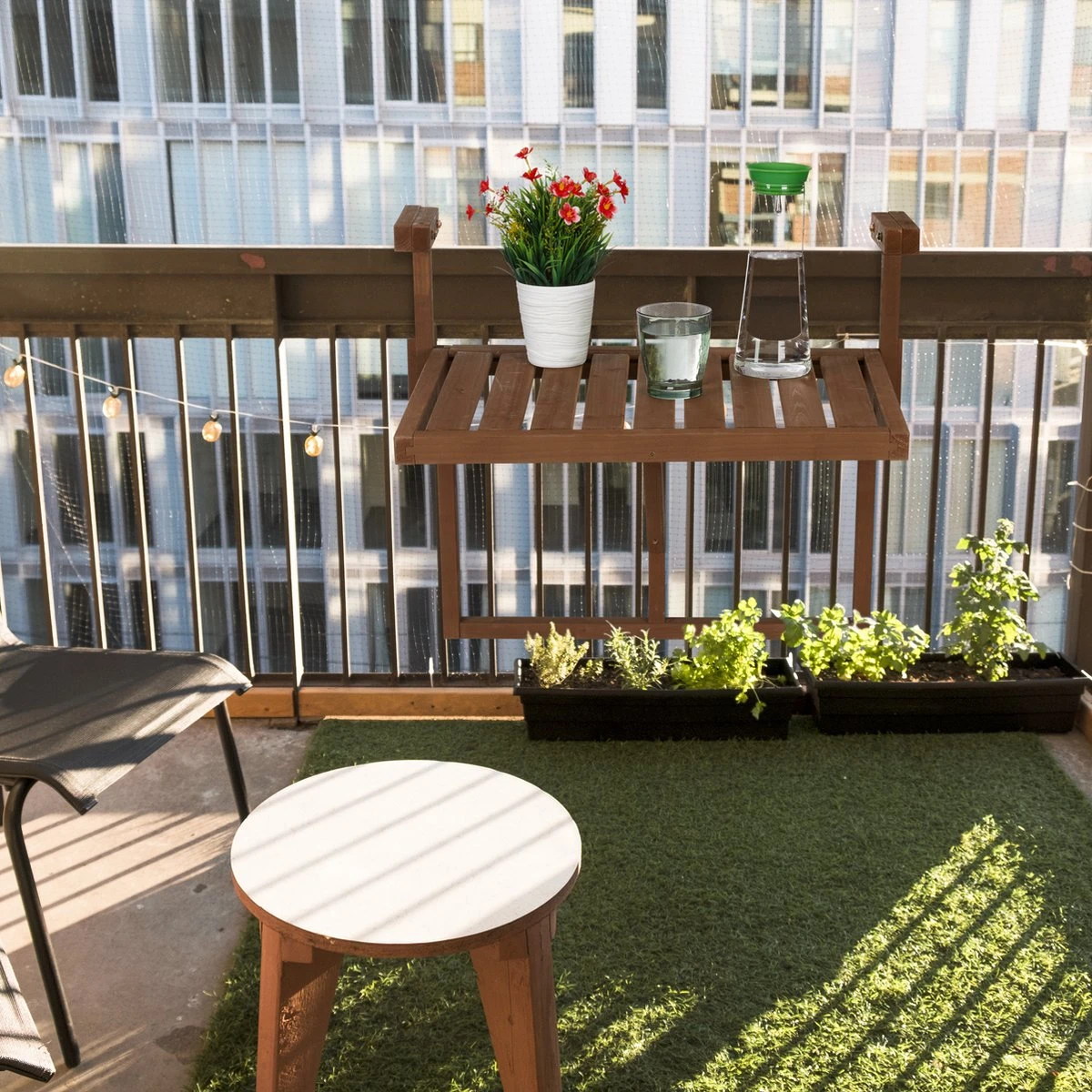 Relaxdays Balkontafel Inklapbaar - Klaptafel Balkon - Tafel Reling - Hangtafel Hout - Afbeelding 14