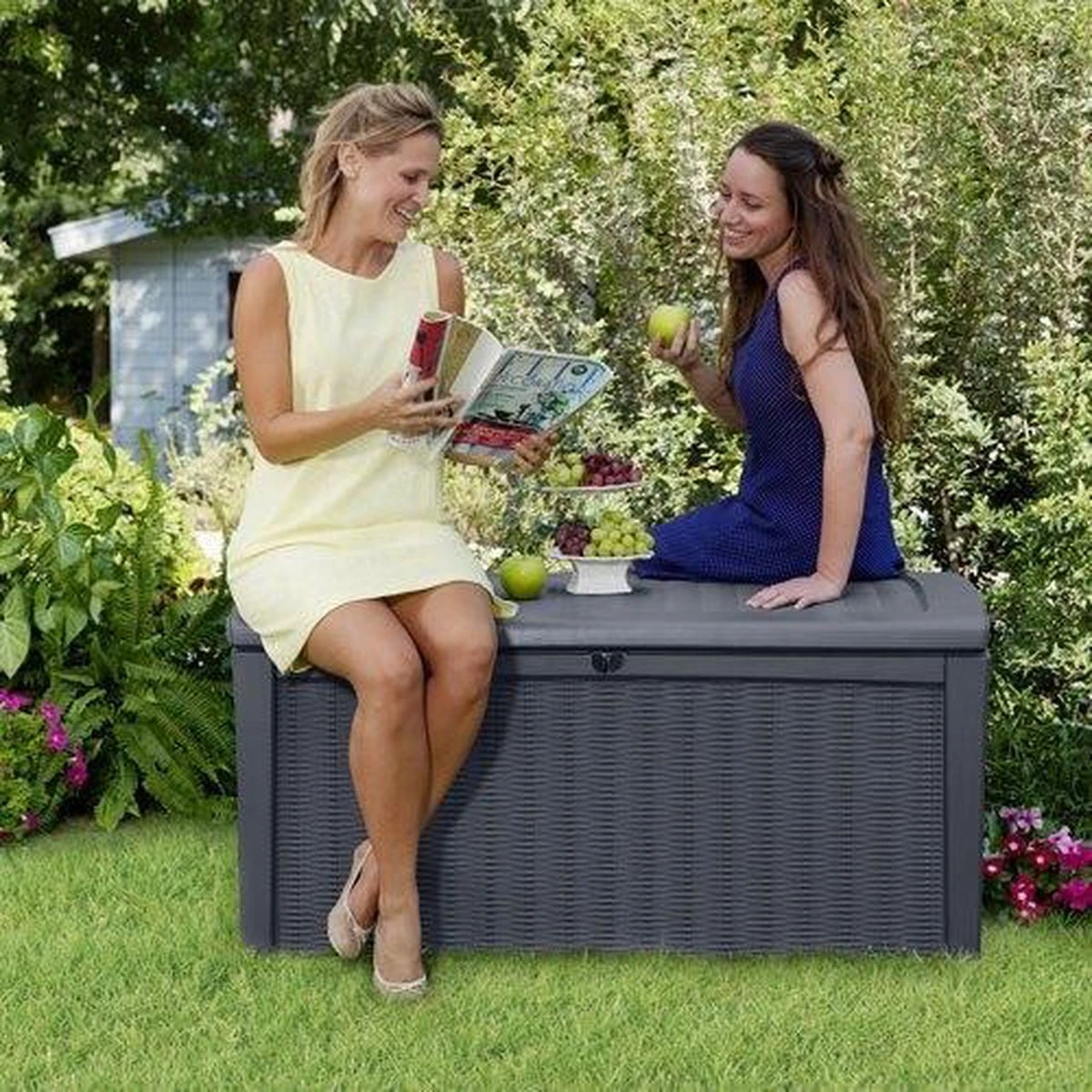 Keter - Borneo Opbergbox - 416 Liter - 129.5 X 62.5 X 70 Cm - Antraciet - Afbeelding 11