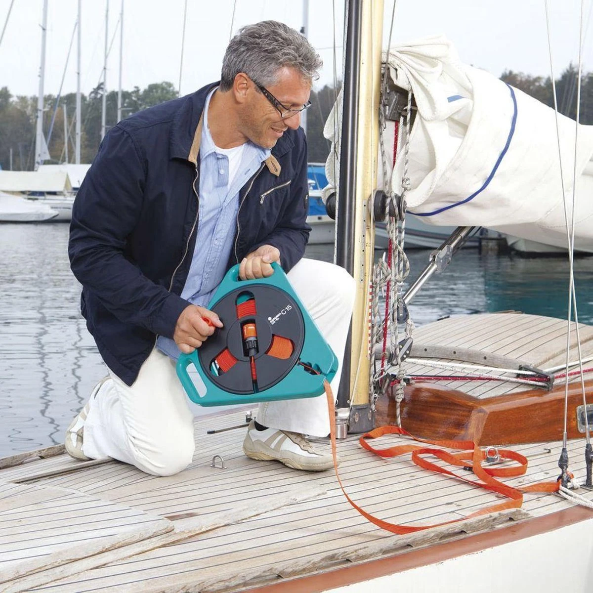 GARDENA Classic Draagcassette Roll-fix C15 Compleet - Inclusief 15 Meter Compact Slang - Afbeelding 4