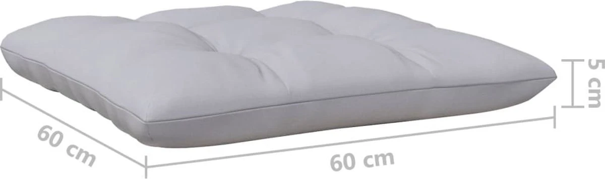 VidaXL 3-delige Loungeset Met Grijze Kussens Massief Grenenhout - Afbeelding 19