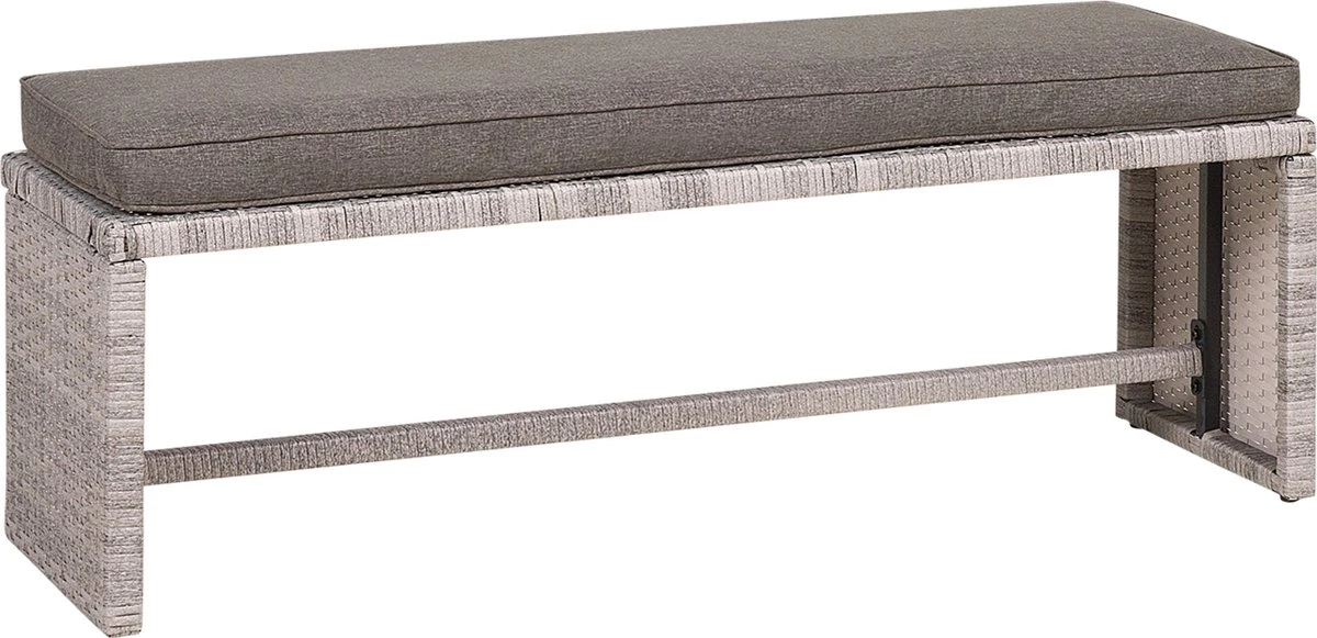 Beliani VITERBO - Loungeset Voor 8 - Grijs - PE Rotan - Afbeelding 19