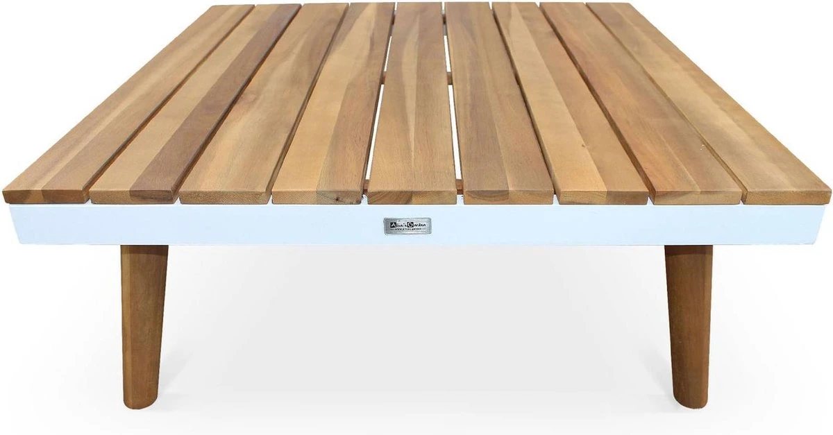 Alice's Garden Loungeset Buenos Aires - 5 Plaatsen - Aluminium En FSC Acacia - Wit/Taupe - Afbeelding 2