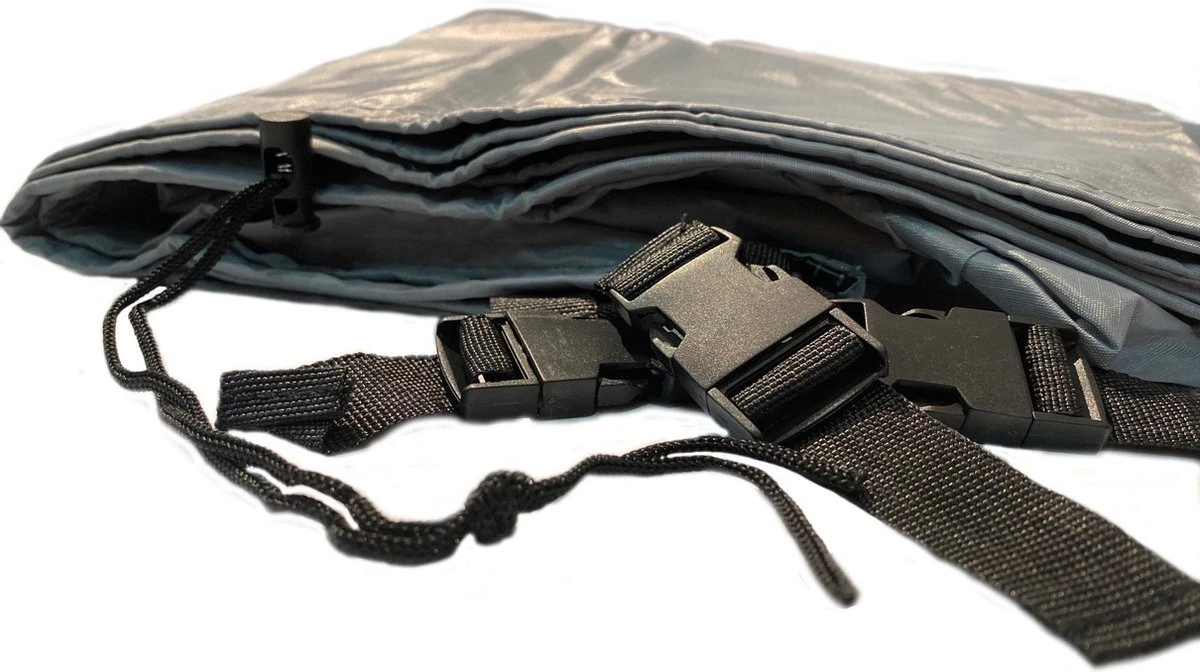 COVER UP HOC - Diamond Hoes Tuinmeubelen- 250x250x90 Cm - Tuinset Beschermhoes Waterdicht Met Stormbanden, Trekkoord En Afwaterings HOCCIE - Zilvergrijze Hoes Tuinmeubels - Afbeelding 2