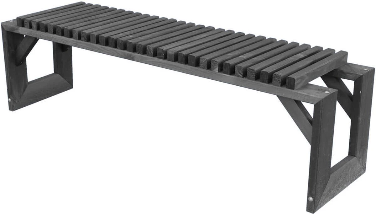 Tuinbank Design 2023 - 150CM - Grenen Hout - Zwart - Afbeelding 6