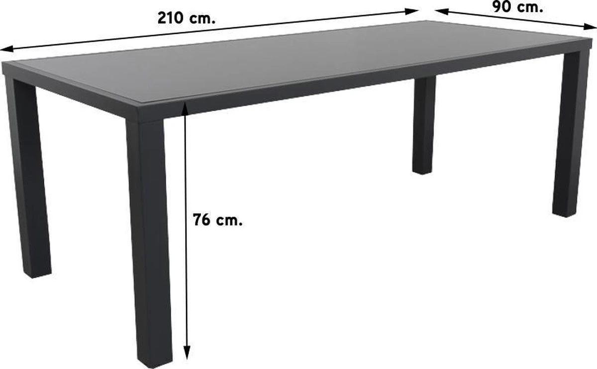 Hartman Napoli/Alma 210 Cm. Tuinset - 7-delig Verstelbaar - Afbeelding 14