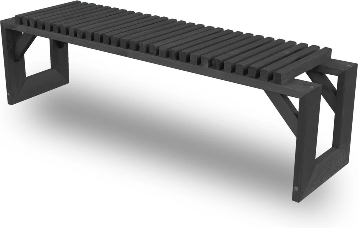 Tuinbank Design 2023 - 150CM - Grenen Hout - Zwart - Afbeelding 5
