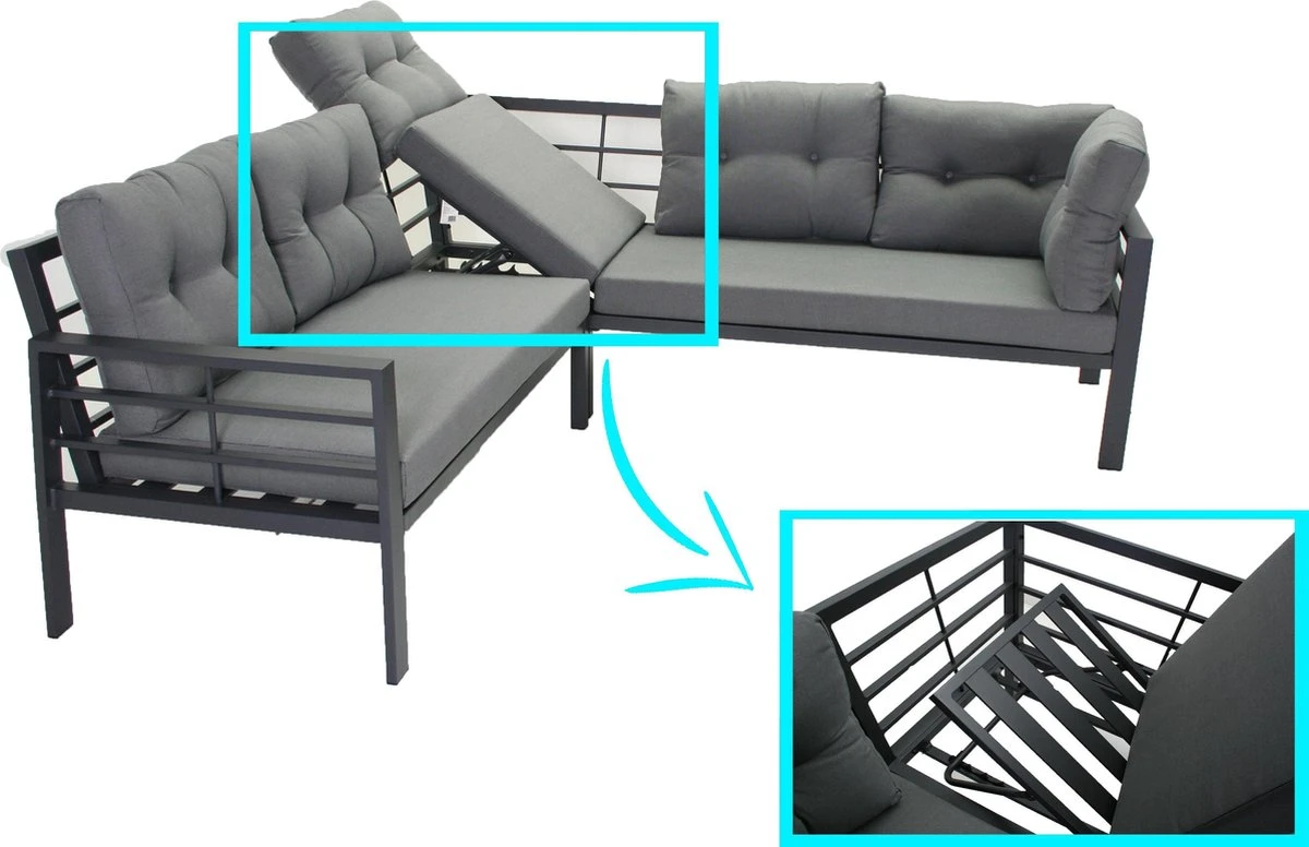 SenS-Line Elba Aluminium Loungeset | Met Koffietafel