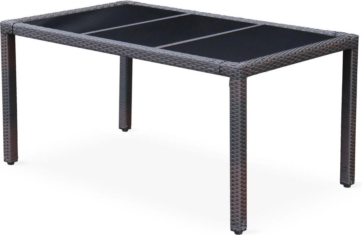 Alice's Garden Tuinset Tavola 6 - 150x90x74 - 6 Plaatsen - Wicker - Bruin/Ecru - Afbeelding 2