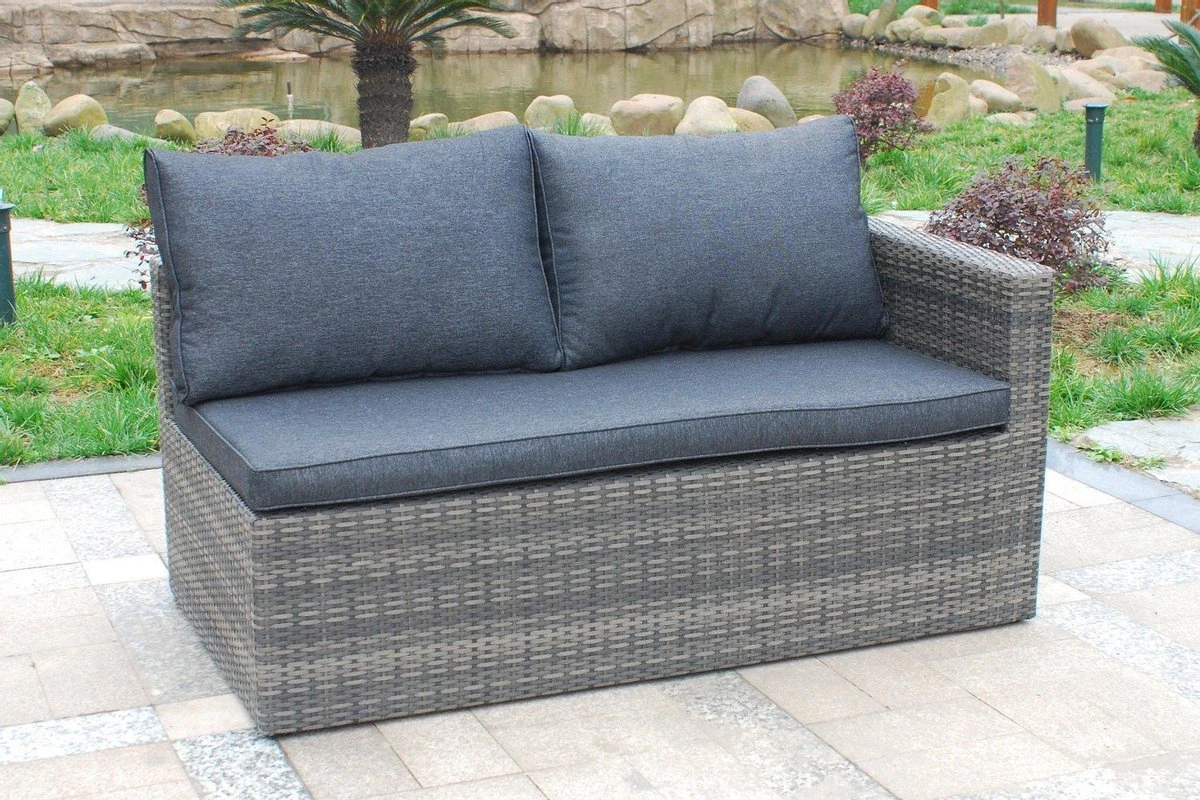 MaxxGarden Loungeset – Rattan Hoekset - 4 Persoons - Incl. Salontafel - Grijs - Afbeelding 5