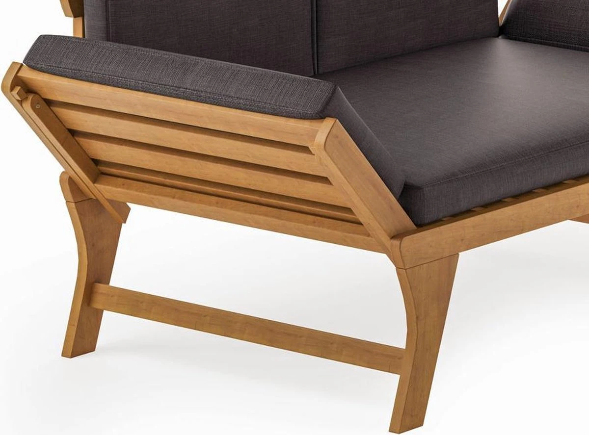 Loungebank Tuin FSC Antraciet – Makkelijk Verstelbaar Lounge Bank Balkon – Tuinbank Lounge Hardhout FSC – Perfecthomeshop - Afbeelding 16