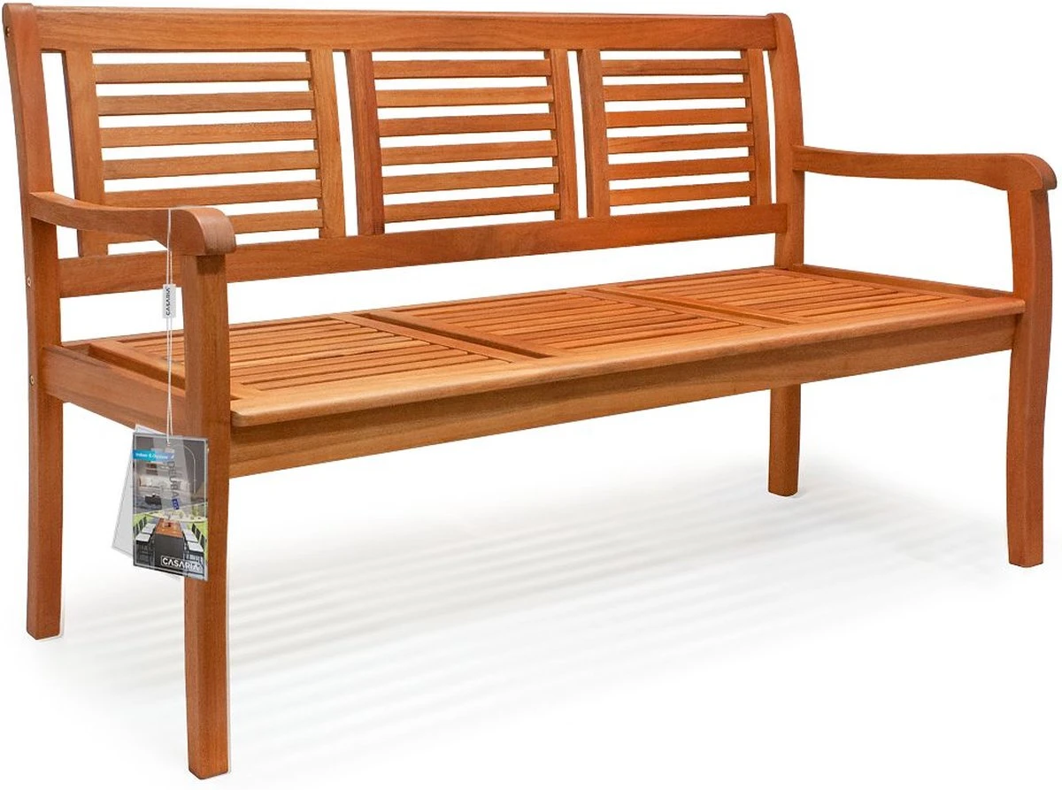 Casaria Tuinbank - FSC®-Gecertificeerd Eucalyptushout - 153cm Bruin - Afbeelding 9