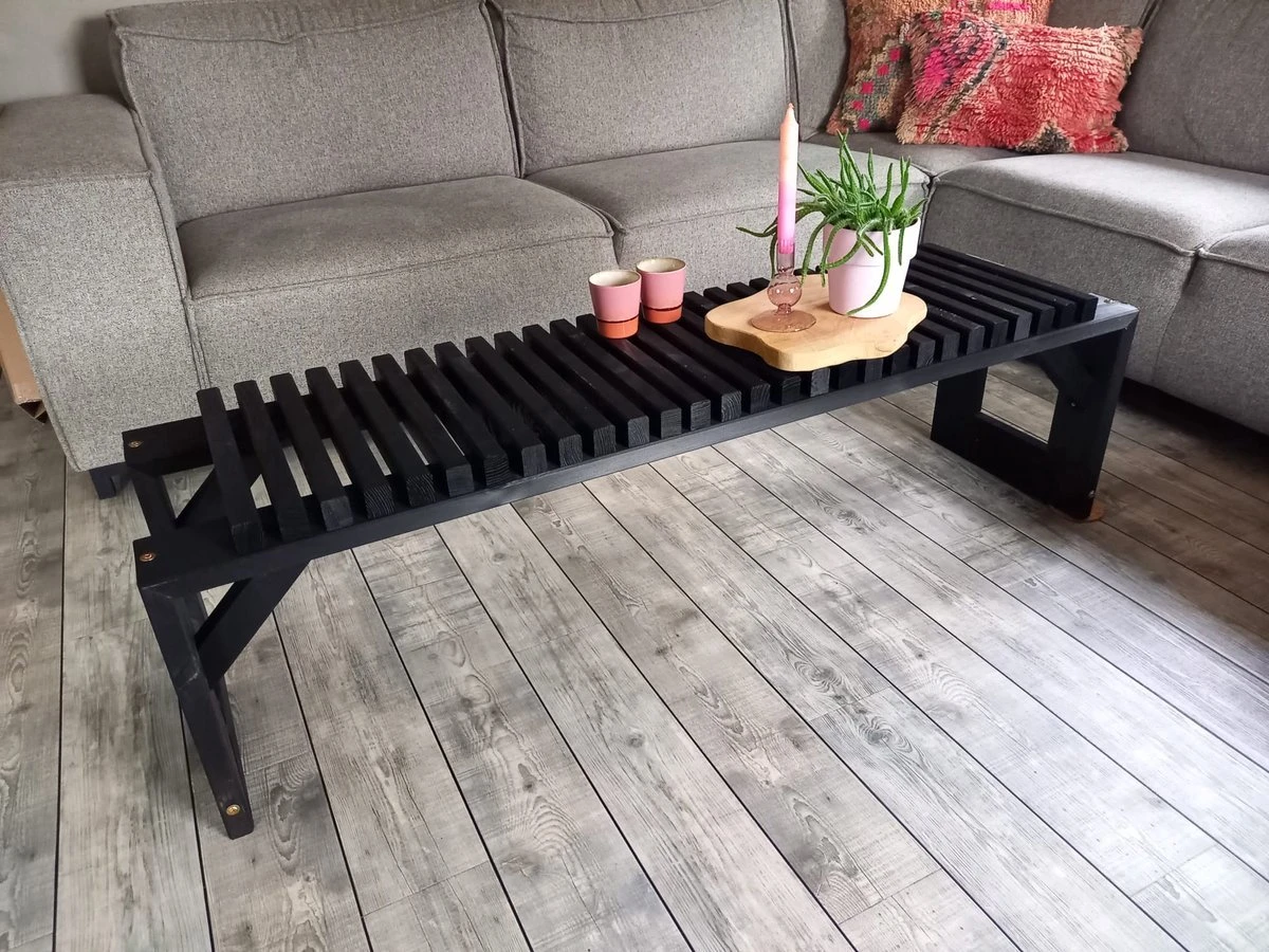 Tuinbank Design 2023 - 150CM - Grenen Hout - Zwart - Afbeelding 7