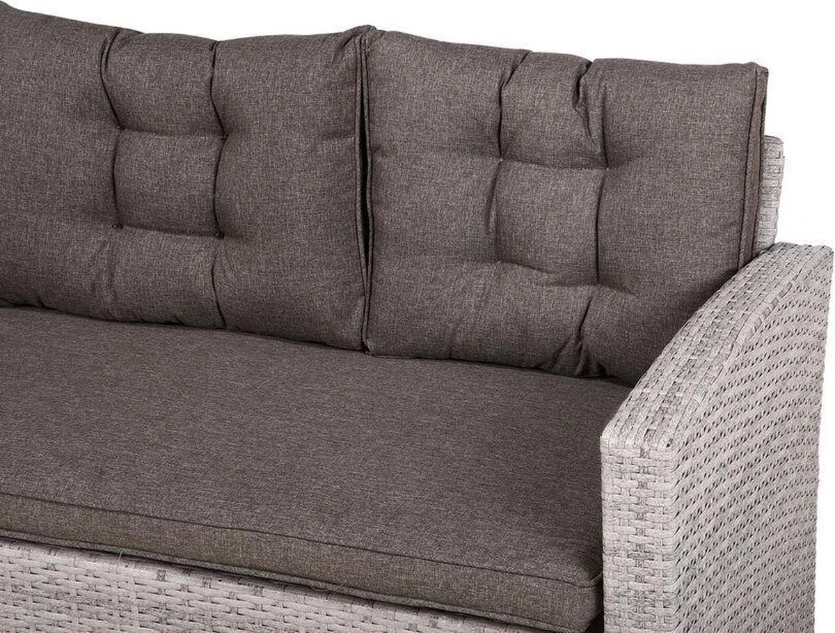 Beliani VITERBO - Loungeset Voor 8 - Grijs - PE Rotan - Afbeelding 4