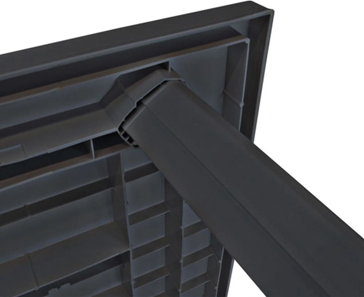 VidaXL Tuintafel 126x76x72 Cm Kunststof Antraciet - Afbeelding 6