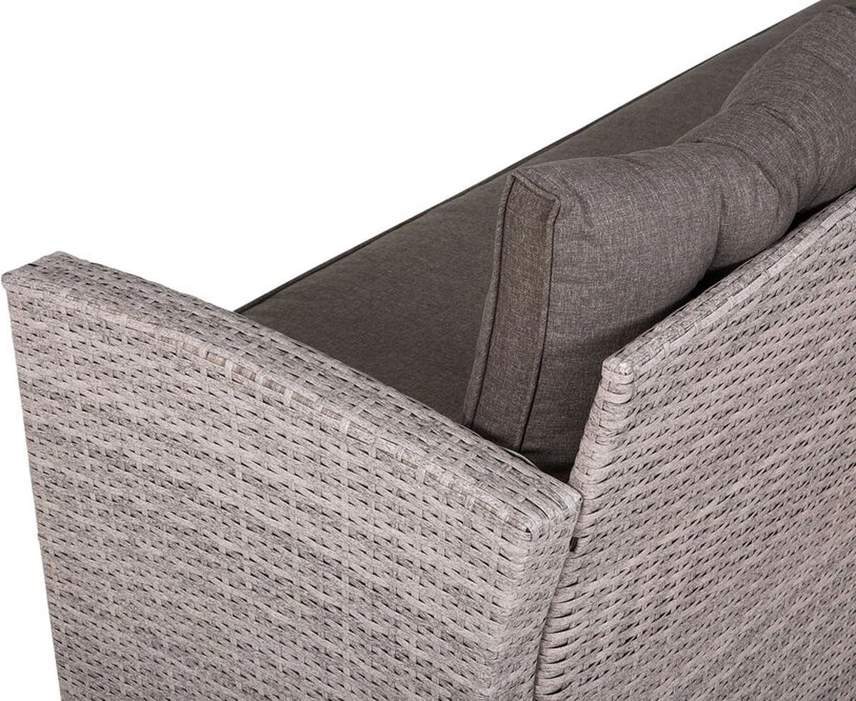 Beliani VITERBO - Loungeset Voor 8 - Grijs - PE Rotan - Afbeelding 6