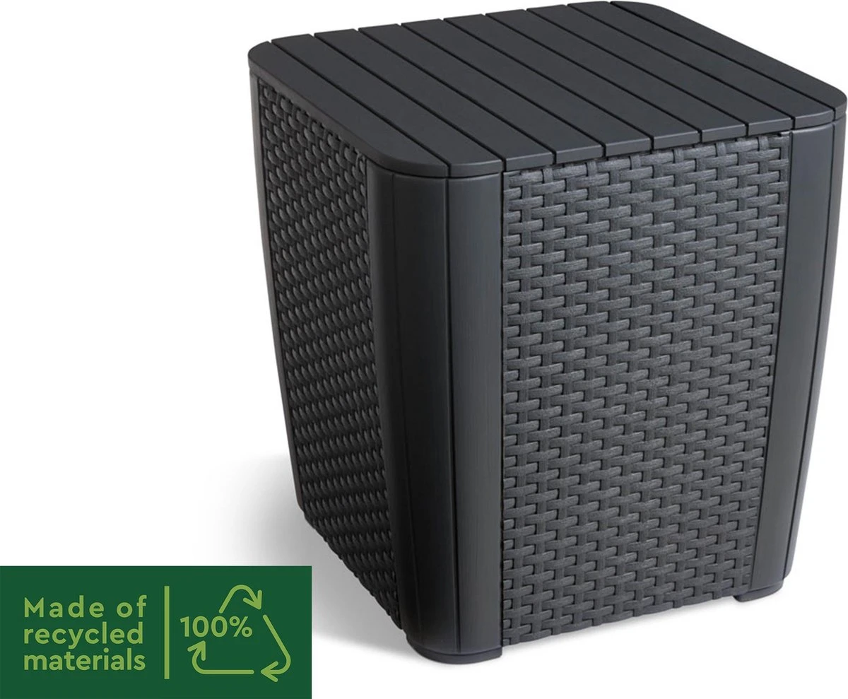 ALLIBERT Keter Luzon Opbergtafel - 39x39x43cm - Donkergrijs - Afbeelding 7