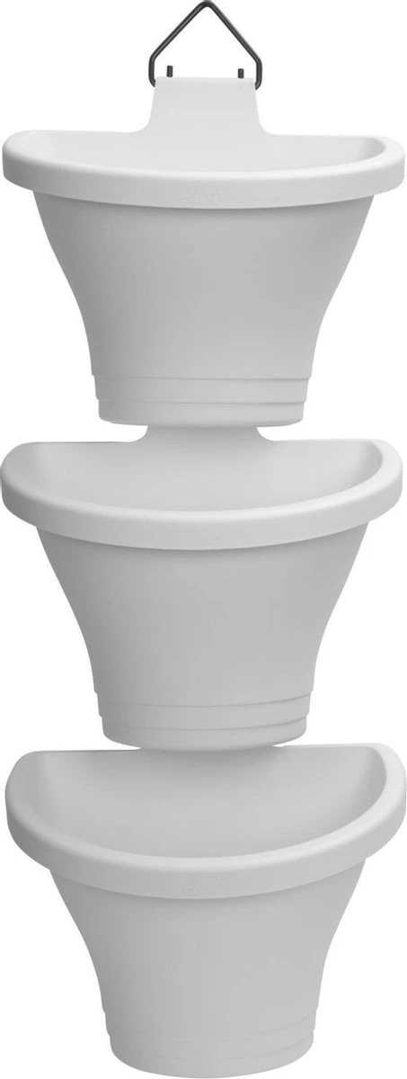 Elho Corsica Vertical Forest 24 - Bloempot Voor Balkonbuiten - Ø 26.7 X H 29.7 Cm - Wit/Wit - Afbeelding 18