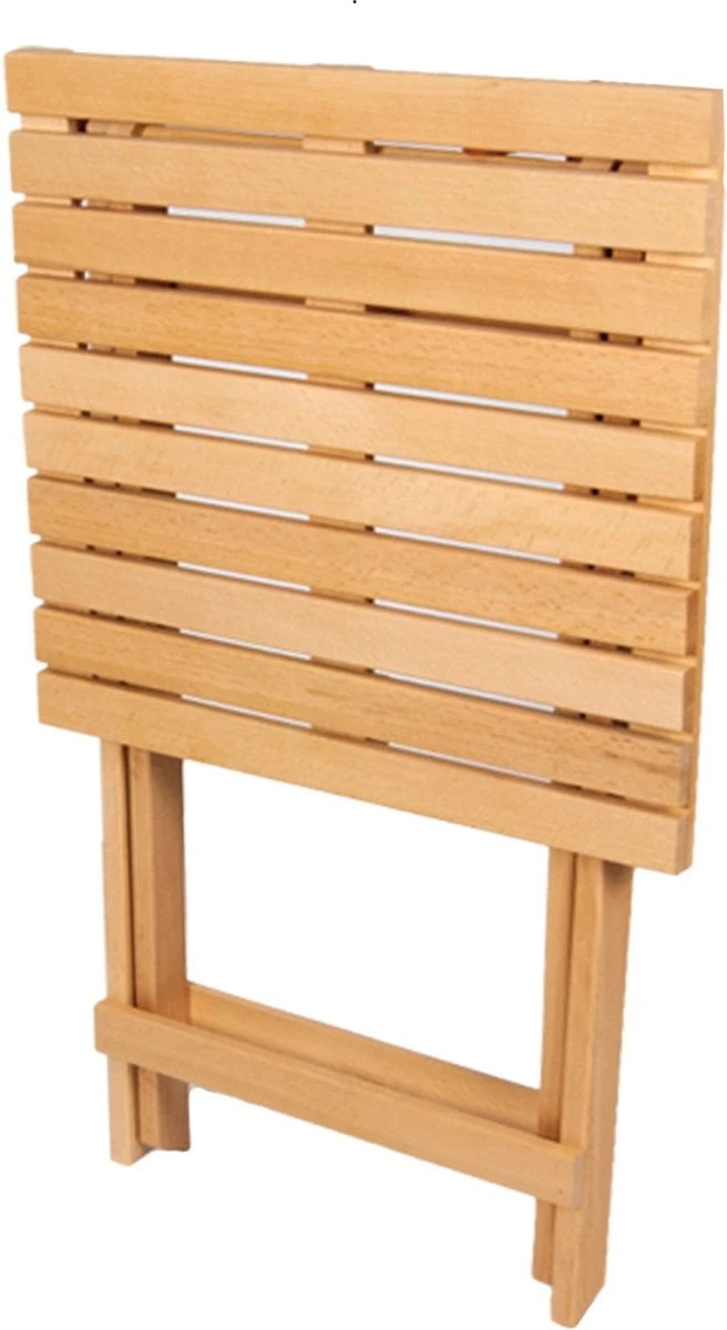 SiRaC - Houten Tuinset - Balkonset - 3-delig - Met Paarse Kussens - Natuurlijke Hout - Balkon Meubelen - 2 Persoons Balkonset - Twee Stoelen En Bijzettafel - Hout - Afbeelding 6