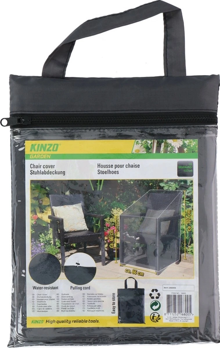Tuinstoel Afdekhoes/beschermhoes 66 X 66 X 66/107 Cm - Afdekhoezen/beschermhoezen - Tuinstoelen Hoes/bescherming