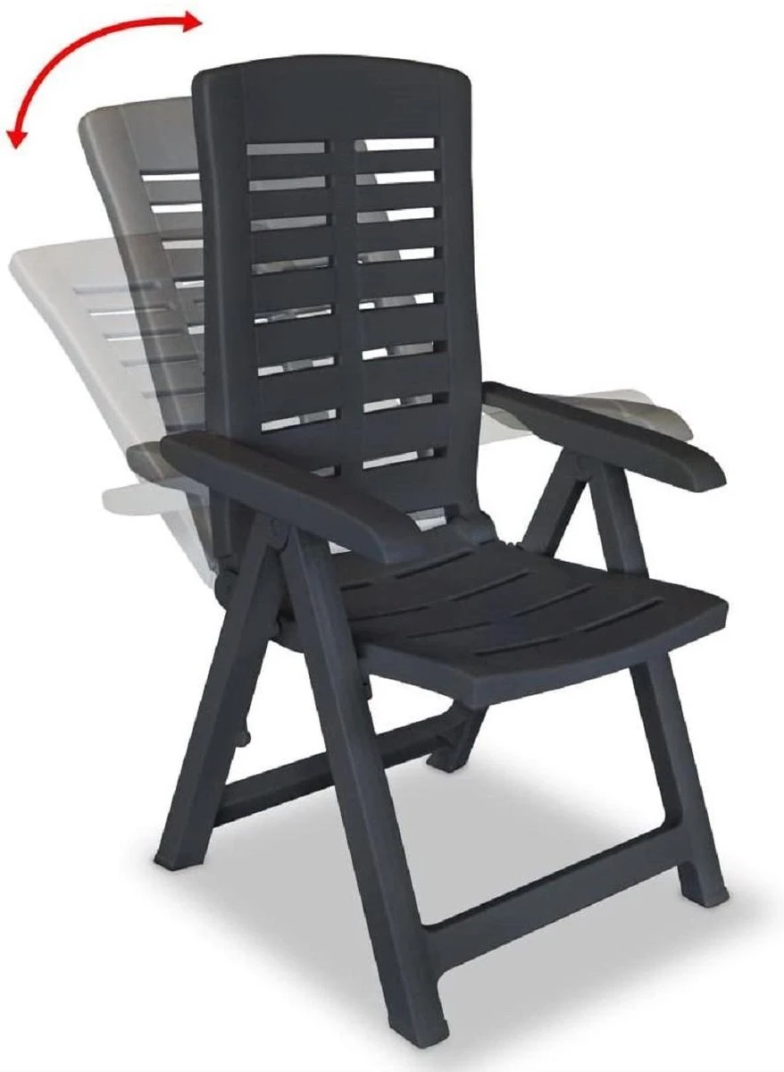 MaxxGarden Tuinstoel - Verstelbare Stoel Met Armleuningen - Zwart - Afbeelding 3